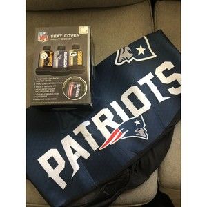 New England Patriots Football Low Back Front Bucket 2 Seat Cover Universal - Lot